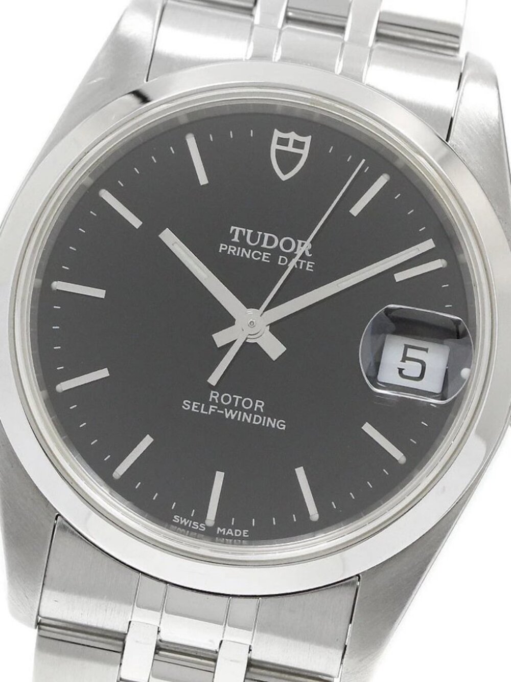 TUDOR Prince Date 74000N Black Dial Automatic Boy's Watch_973229